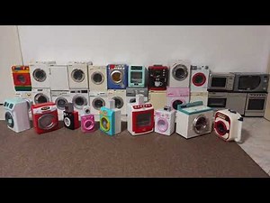 All toy washing machines and kitchen appliances - Stop Motion