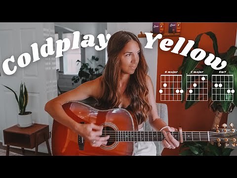 "Yellow" Coldplay // Easy Beginner Guitar Chords + Lesson