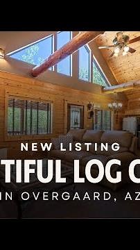 Overgaard, AZ Log Cabin for Sale | 1,418 SF | 3 Bedrooms | 2 Baths | Offered at $436,000