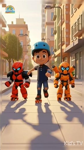 Dancing with robot's cartoon.. 💃🕺 #cartoon #kids