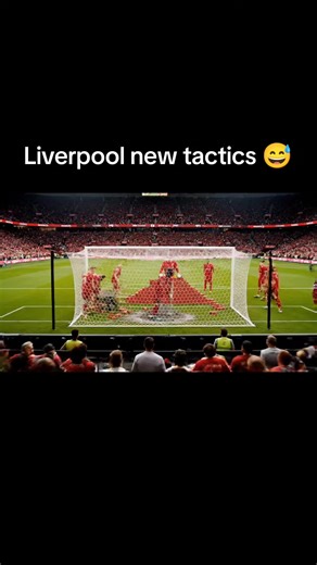 Scene: Liverpool are playing at Anfield, but instead of defending normally, the Liverpool players switch to full construction mode. They start stacking red bricks, mixing cement, and building a massive wall directly in front of their goal. One player uses a trowel, another pushes a wheelbarrow full of sand, and the goalkeeper acts like a construction foreman shouting instructions and checking the wall with a spirit level. The scene is chaotic, exaggerated, and comedic like a Premier League meme.
