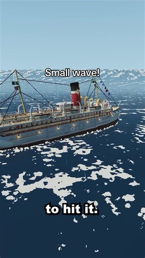 Tsunami crashes into my ship with passengers! #neotastic #gaming #northsea #wave #tsunami #stormworks