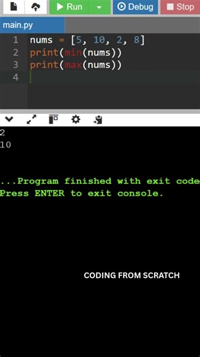 Find Min & Max in #python in 1 Line! #python #pythonshorts #coding #learnpython #beginners #shorts