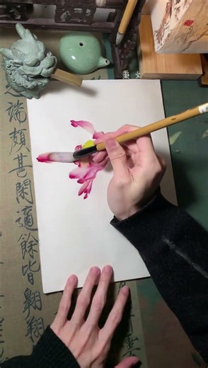 Drawing is really fun.#Bingwen Chinese painting#Show off your paintings#Manual control