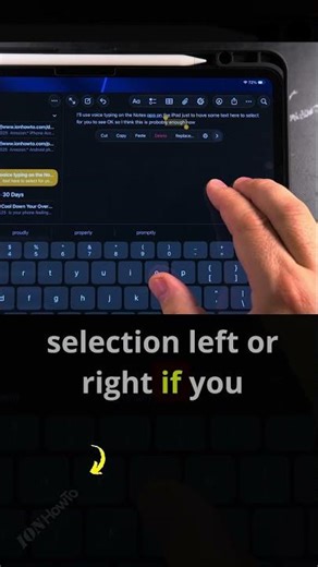 iPad Pro M5 How to Change Text Selection Using Multi-Touch Gestures Part 2