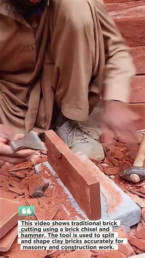 Old School Brick Cutting Skills | Manual Brick Chisel & Hammer | Satisfying Masonry Work