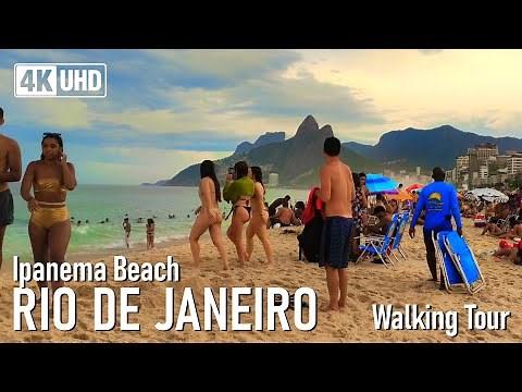 Rio de Janeiro, Brazil 4K Walking Tour 🇧🇷🌅 | Ipanema Beach at MAGIC Sunset Colors