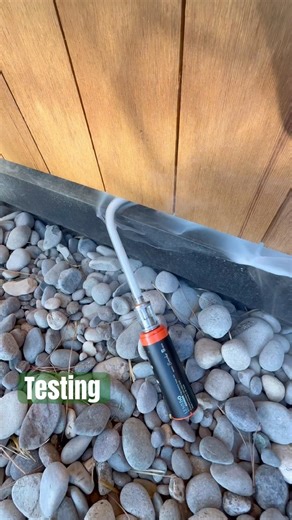 Testing the airflow behind our cladding. It works! Giving our wood exterior a longer life!