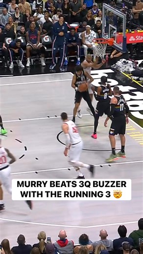 Jamal Murray ends the 3Q with the running 3 off one-leg! 😱 LAC-DEN on NBA League Pass Tap to Watch ➡️ https://www.nba.com/how-to-watch-game-redirect/0022500695?partnerRef=NBA&platform=Facebook&surface=Post | NBA