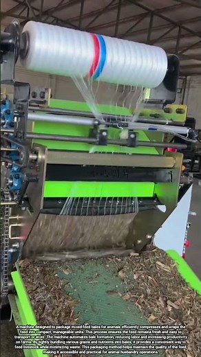 Efficient Machine Packaging Mixed Animal Feed Bales for Easy Storage and Transport