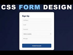 CSS Form Design Tutorial | Build a Modern Form with HTML & CSS