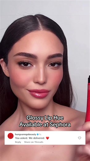 Glossy Lip Hue is finally at @sephora and @sephoracanada! 12 high impact shades with a mirror-shine finish. #HungVanngoBeauty #glossylips #glossyliphue