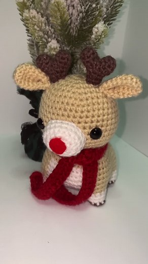 DIY Crochet Rudolph the Red Nose Reindeer Tutorial