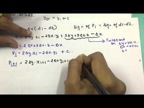 Derivation & Explanation of Bresenham's Line Drawing Algorithm in Computer Graphics
