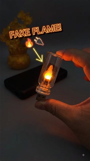 The Ultimate USB Mini Flame Lamp! 🔥🔌 #techfinds
