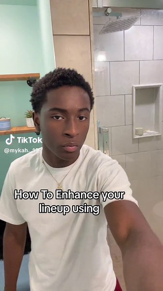 How To Enhance your lineup💈 #haircut #selflineup #lineup #barber #fypシ #fyp