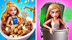 Oh no! Barbie is a mess | ugly baby doll rich vs poor makeover challenge | La La Life