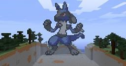 Lucario Pixel Art Minecraft Map