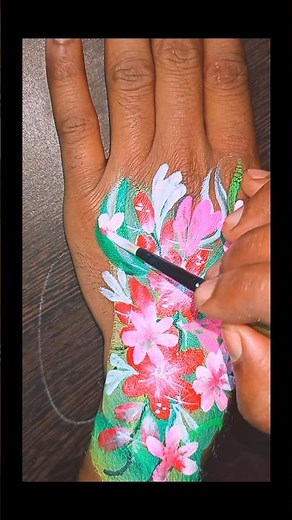 make beautiful flower tattoo on hand.#short #tattoo #viral
