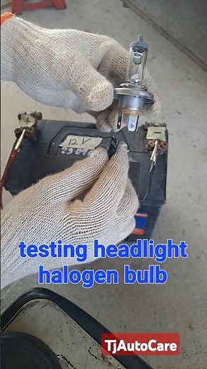 test halogen bulb #car #headlight #tips #testing #electrician #mechanic #tjautocare #shorts