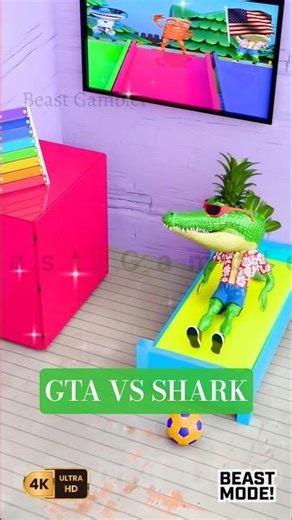 GTA vs SHARK Gaming 💯🔥 #shorts #gaming #explore #trendingshorts #usa #mrbeast #roblox