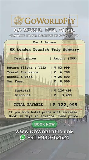 Complete Travel Solution by www.GoWorldFly.com #uk #london #londoncity | Goworldfly