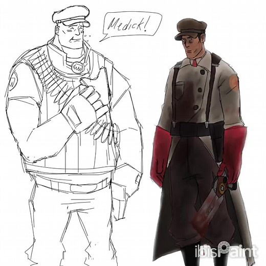Creating Team Fortress 2 Loadouts Through Art | TF2 Medic and Heavy