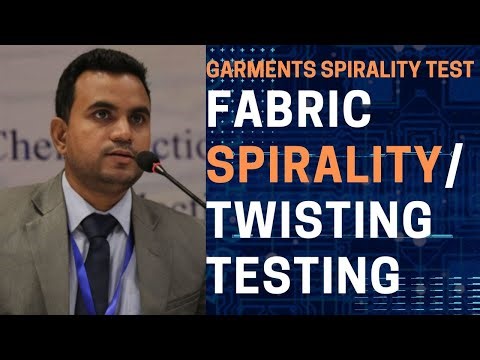 spirality testing for knitted fabric, fabric shrinkage testing process
