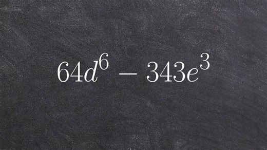 Factoring a binomial using the difference of two cubes