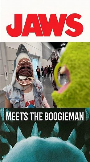 Jaws Meets the Boogieman! #shorts #puppet #cosplay #jaws