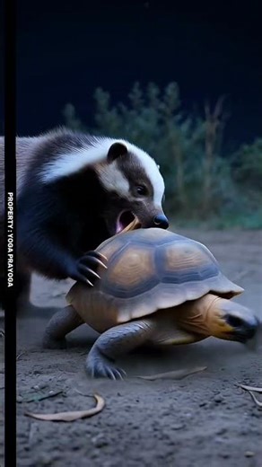 American Badger vs Gopher Tortoise | Night Ground War