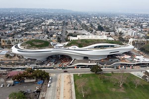 George Lucas’s $1 billion spaceship-like Los Angeles museum nears completion