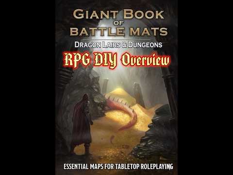 Loke's Giant Book of Battle Mats Dragon Lairs and Dungeons Overview