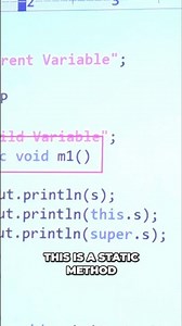 Static Method ERROR: 'this' & 'super' in Java #shorts