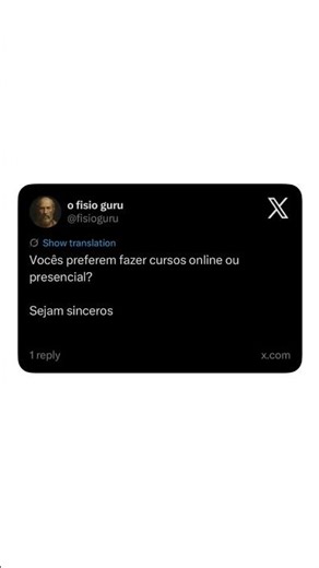 Vocês preferem estudar um curso de forma online ou presencial?
