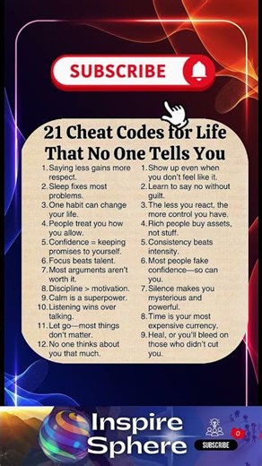 21 Life Cheat Codes You Need to Know 🎮 | Success and Growth Tips
