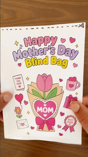 Mother’s Day Blind Bag | DIY Blind Bag Paper Craft Idea For Mothers Day #giftformothers #mothersday
