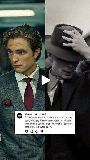 Cinema Encyclopedia on Instagram: "A real-life INCEPTION by #RobertPattinson to help #ChristopherNolan save CINEMA 😉 Also, Nolan stated in an interview that OPPENHEIMER has ZERO CGI shots! 🤯"
