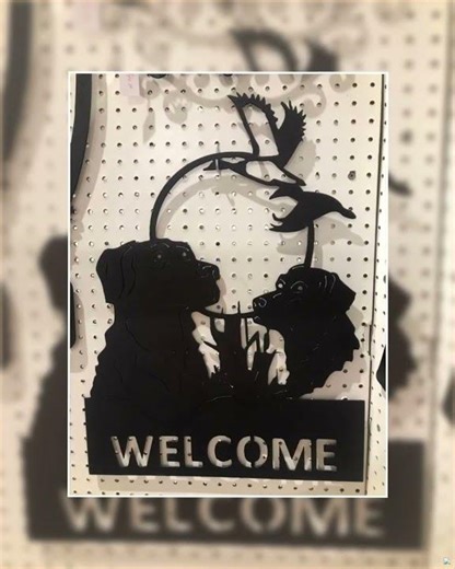 Lab welcome sign duck hunting