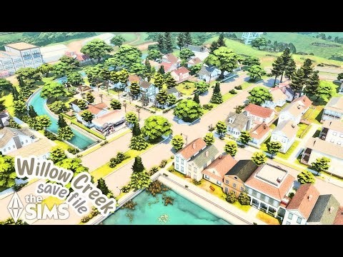 The Sims 4 Willow Creek Save File Building (no CC)