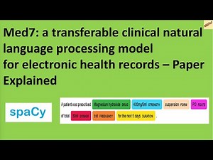 Med7 A Clinical Named Entity Recognition Model Paper Explained #nlp #spacy
