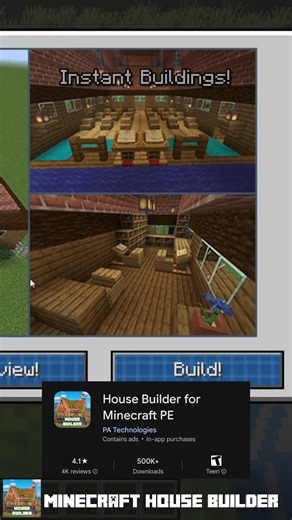 Just choose and click - Your favorite building will appear in seconds! Get it👇 📱 Android: https://play.google.com/store/apps/details?id=co.pamobile.minecraft.builder.structureblock 📱 iOS: https://apps.apple.com/us/app/house-building-for-minecraft/id1497683446 | AddOns Maker