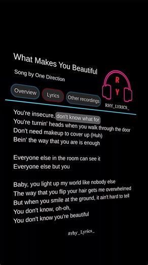 What Makes You Beautiful - One Direction | Lyrics🎵🎶 #song#musikviral #lyricsvideo #rhylyrics #onedirection