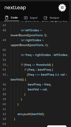 Range Majority Query | Randomized + Binary Search Trick | JavaScript DSA