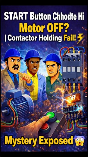 START Button Chhodte Hi Motor OFF? | Contactor Holding Fail #contactor #electrical #electricalpanel