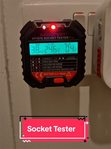 This is so handy for checking to make sure your sockets at home or work are safe #sockettester #electrician #volttester #voltagetester #tiktokmademebuyit