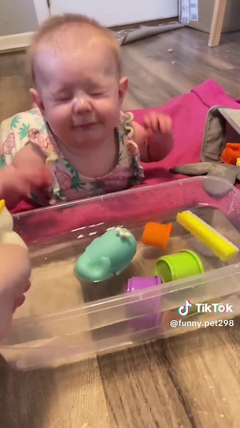 Funny Baby Water Play and Laughter