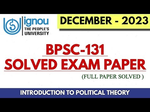 BPSC 131 Solved Question Paper December 2023 | Full Solution & Analysis