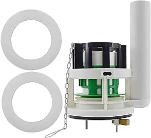 Toilet Flush Valve Replacement Parts for One-Piece Toilets, Compatible with Toto THU Series, Fits 3-Inch Flush Hole – Includes Repair Kit with Two Silicone Gaskets