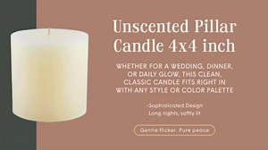Mister Candle Dripless Unscented Burgundy Pillar Candles, Set of 3 Hand Poured Solid Color Non-Scented Candles for Home Decor, Premium Wax, 60 Hr Burn Time - 3x4 Inch, Burgundy